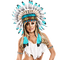 indian indianer Indien girl femme woman frau beauty tube human person people    summer ete america - безплатен png анимиран GIF