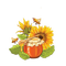 Honey Jar Bee Sunflower - Bogusia - Free PNG Animated GIF
