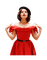 Женщина в красном платье - zadarmo png animovaný GIF