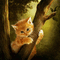 chat automne fond gif cat  autumn tree - GIF animé gratuit GIF animé