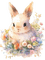 loly33 lapin aquerelle - Free PNG Animated GIF
