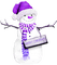 soave deco christmas winter text snowman black - PNG gratuit GIF animé