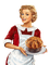 vintage woman red cooking - PNG gratuit GIF animé