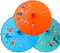 soave deco oriental umbrella blue orange - 免费PNG 动画 GIF