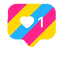 Pansexual Instagram like - Free PNG Animated GIF