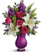 Kaz_Creations  Deco Flowers Vase Colours - ilmainen png animoitu GIF