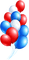Kaz_Creations USA American Independence Day Balloons - png gratis GIF animasi