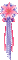 pixel flower ribbon - Бесплатный анимированный гифка анимированный гифка