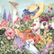 soave background animated  spring garden rainbow - 無料のアニメーション GIF アニメーションGIF