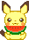 Pikachu >_< - Gratis animerad GIF
