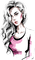 Femme fashion , aquarelle, fleur, Orabel - 免费PNG 动画 GIF