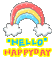 hello happy day rainbow - Бесплатный анимированный гифка анимированный гифка