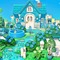 Blue Spring Animal Crossing Town - бесплатно png анимированный гифка