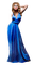 woman femme blue bleu fashion dress