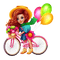 Petite fille sur un vélo - darmowe png animowany gif