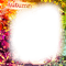 soave frame autumn leaves flowers text rainbow - png grátis Gif Animado