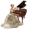 MUJER AL PIANO - Free PNG Animated GIF