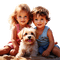 loly33 enfant chien été - Free animated GIF