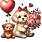 ♡§m3§♡ kawaii dogs vday red image - фрее пнг анимирани ГИФ