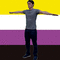 jerma spinning over a nonbinary flag - Бесплатни анимирани ГИФ анимирани ГИФ