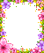 pixel floral frame - GIF animado grátis Gif Animado