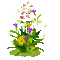 Animated.Flowers.White.Purple - By KittyKatLuv65 - GIF animado grátis Gif Animado