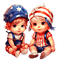 4thOfJuly-Baby-Watercolor - 免费PNG 动画 GIF