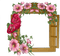 window with pink flowers - png grátis Gif Animado