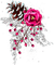 Winter.Christmas.Cluster.Pink.White.Brown - PNG gratuit GIF animé