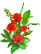 soave deco flowers branch animated poppy red - GIF animasi gratis GIF animasi