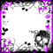 Emo Skull Frame Lila/Purple - безплатен png анимиран GIF