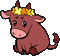 flower crown cow - Art by me! - GIF animé gratuit