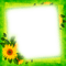 Sunflowers.Frame.Yellow.Green - By KittyKatLuv65 - PNG gratuit GIF animé