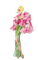 Woman Pink Green Yellow Beige - Bogusia - PNG gratuit GIF animé