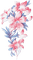 soave deco spring branch flowers vintage pink blue - 免费PNG 动画 GIF