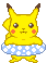 pikachu swimming floaty - Бесплатный анимированный гифка анимированный гифка