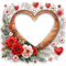 ♡§m3§♡ VDAY heart frame flower red - png gratuito GIF animata
