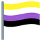 Joypixels Nonbinary Flag Emoji - gratis png animeret GIF