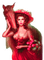 Woman.Horse.Red.Pink.Brown - By KittyKatLuv65 - PNG gratuit GIF animé