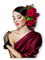 Woman Red Black Rose - Bogusia