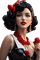 black red woman cherry - PNG gratuit GIF animé