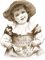 soave children girl vintage spring hat flowers - 免费PNG 动画 GIF