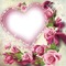 Fond coeur fleur rose flower background heart pink