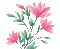 pink flowers paint - Бесплатный анимированный гифка анимированный гифка