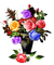 vintage vase  with roses - png gratis GIF animasi
