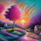 springtimes spring sunset magic fantasy - GIF animé gratuit