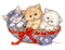 trois mignons chatons - 無料のアニメーション GIF アニメーションGIF