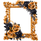 Frame. Orange. Black. Roses. Leila - Free PNG Animated GIF