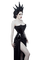 gothic goth dark woman femme frau beauty tube human person people black - png gratis GIF animasi