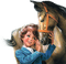 child with horse bp - PNG gratuit GIF animé